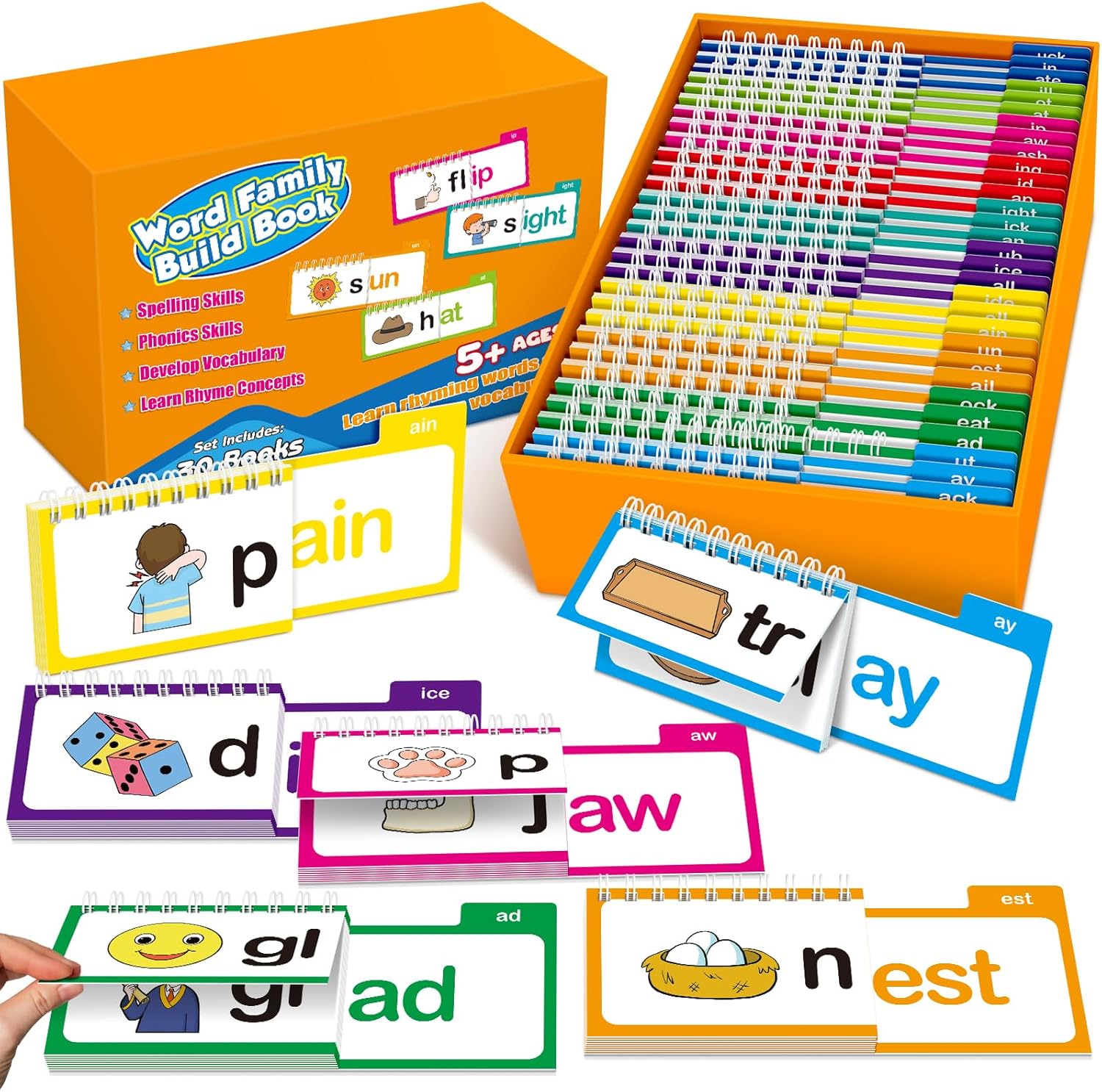 Sight Word Game - Флеш-карты по фонетике: Семейства слов, книги