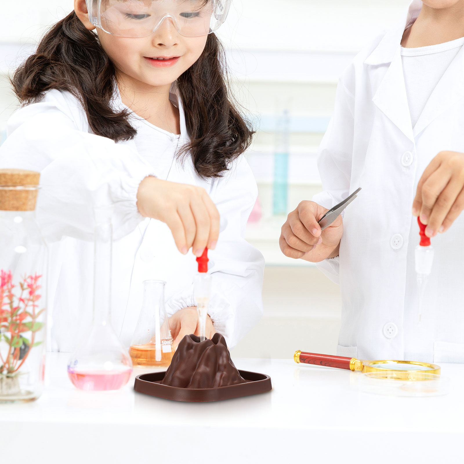 Science Kit Volcano - Набор из 10 форм для вулкана: