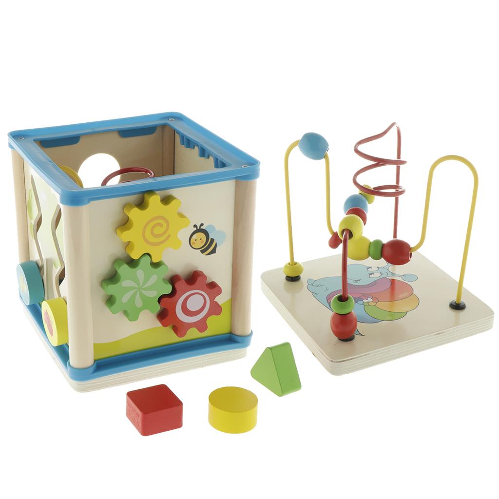 Abacus Counting Bead - Деревянный развивающий куб-головоломка 3D: Монтессори-игрушка, лабиринт