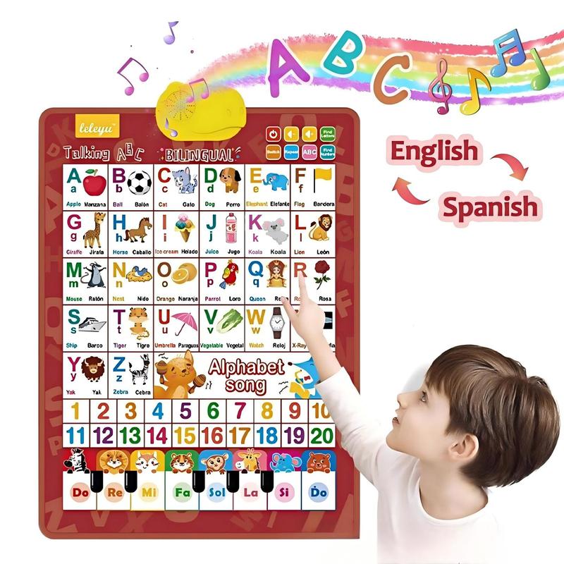 Kids Educational Poster - Двухязычный (английско-испанская) интерактивный говорящий плакат с