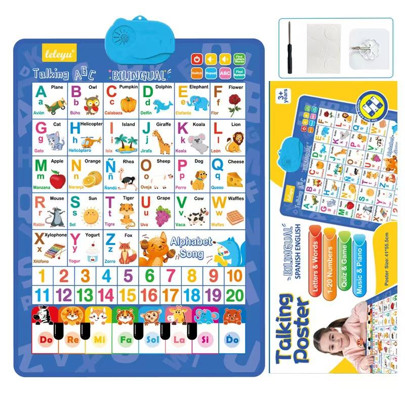 Двухязычный (английско-испанск – обзор и цена Kids Educational Poster