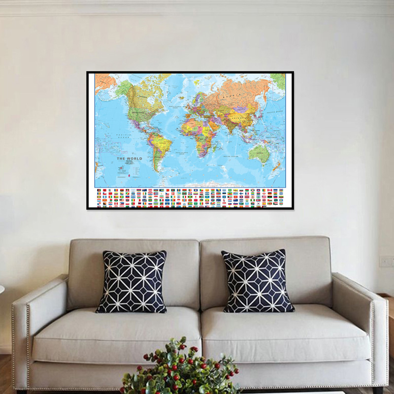 Карта мира формата А2 59*42 см – обзор и цена Kids Educational Poster