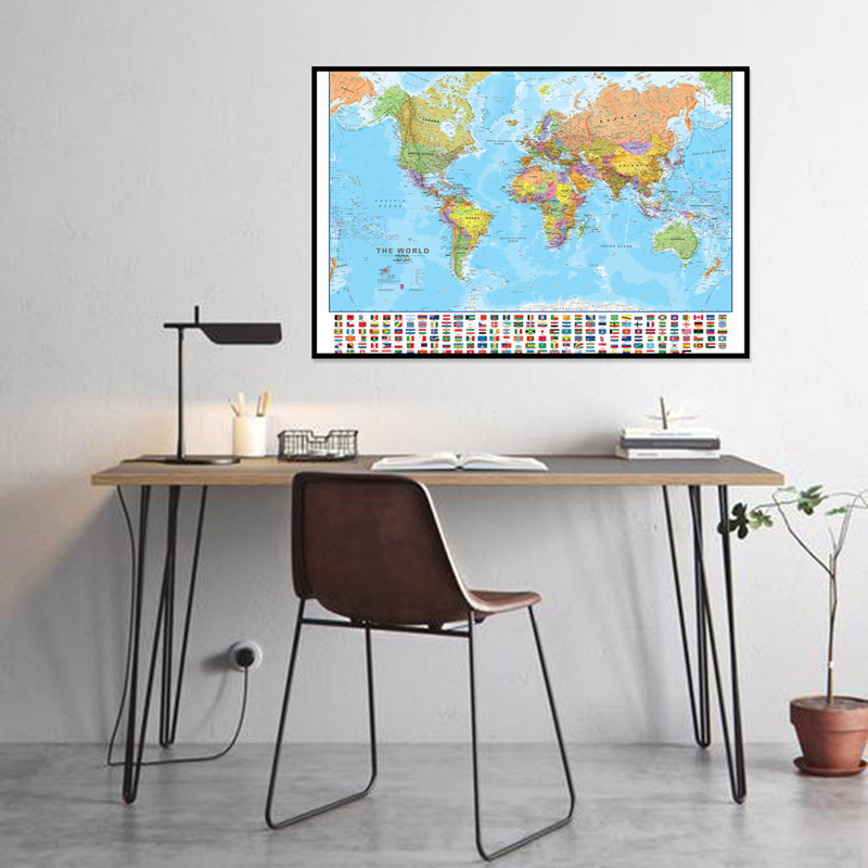 Карта мира формата А2 59*42 см – обзор и цена Kids Educational Poster