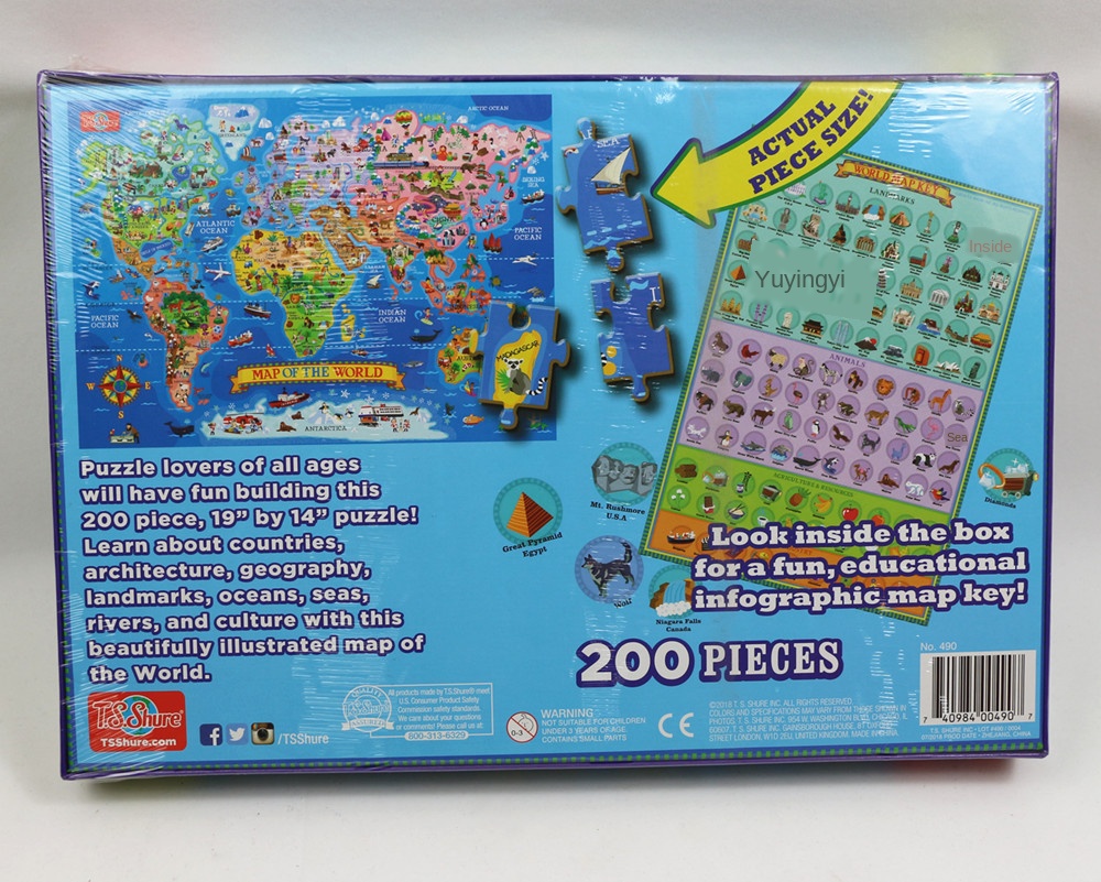 200 штук, деревянные пазлы, сб – обзор и цена Puzzle Map World